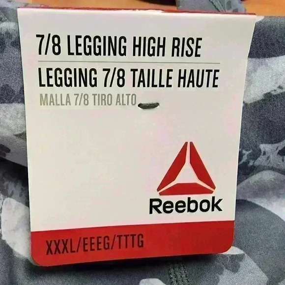 Reebok Womens XXXL High Rise Ankle Length Comfort Leggings with Pockets Silver - Picture 6 of 9